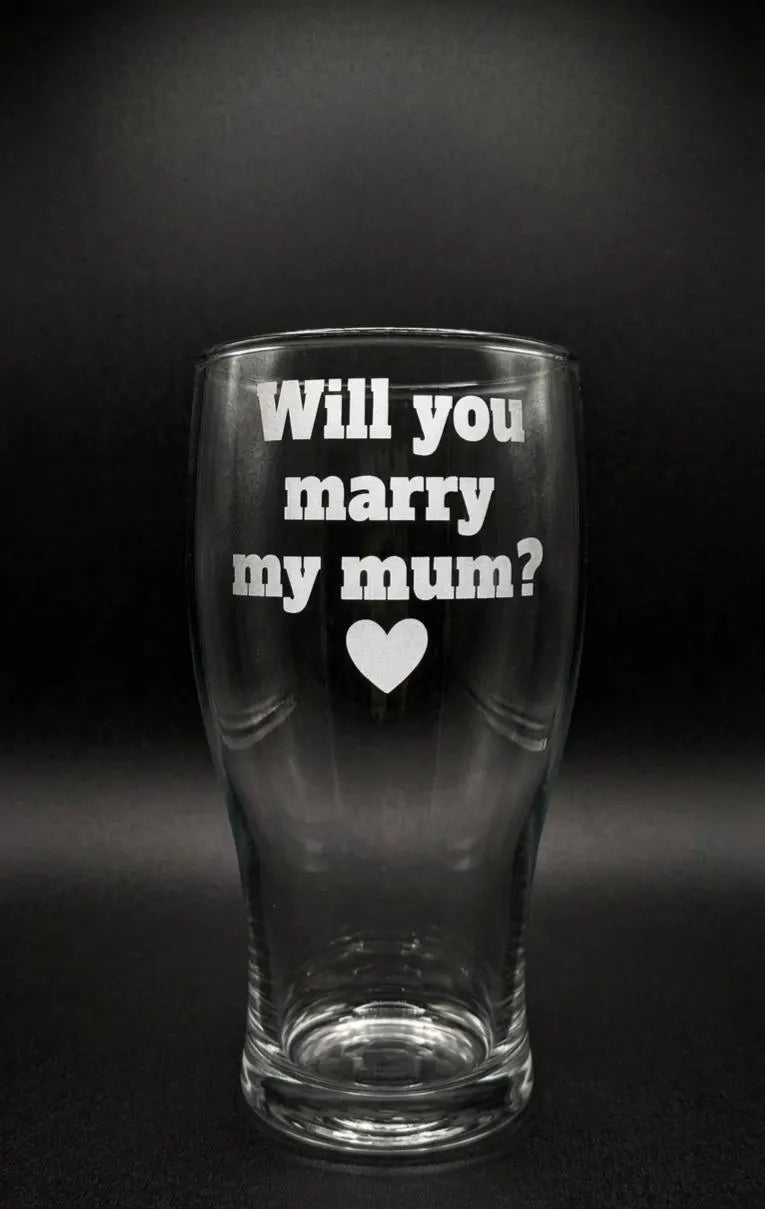 Personalized Photo Pint Glass | Any Occasion Beer Glass Engraved | Double Sided Gift