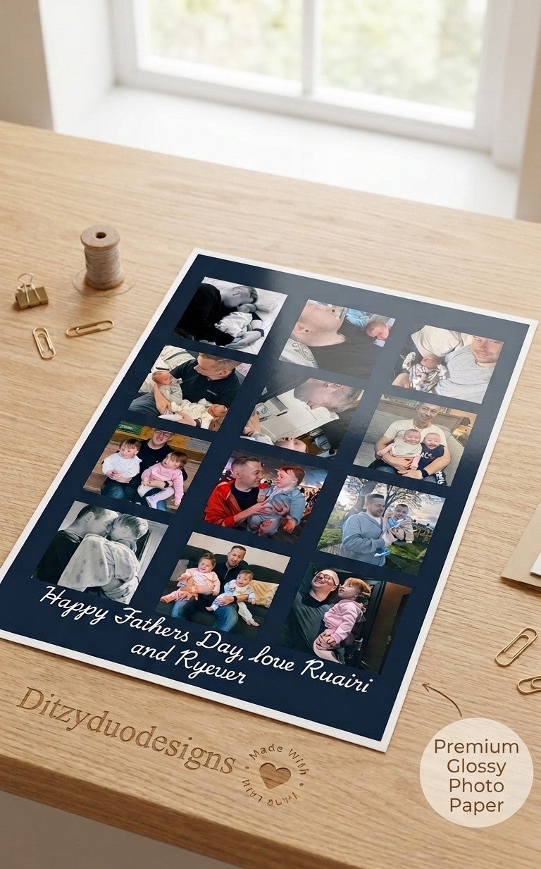 Custom Father's Day Photo Collage Poster