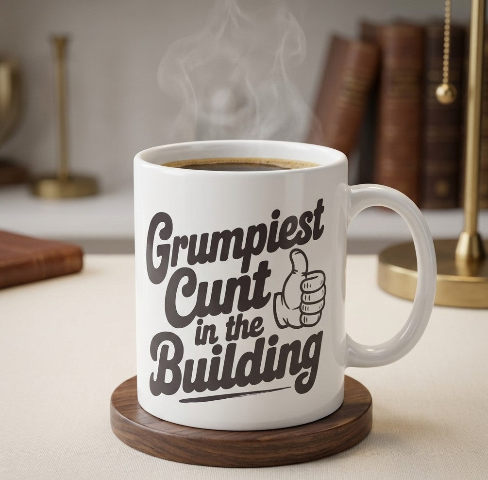 Rude novelty ceramic mug - perfect Secret Santa or birthday gift for grumpy colleagues