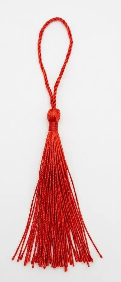 Red silky tassel for Go Away I'm Reading black bookmark — spicy reader gift