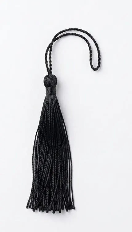 PET plastic bookmark with pink silky tassel – durable smooth finish for avid readers