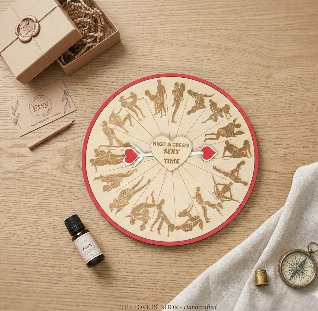 Personalized Passion Spinner - Laser-Engraved Intimacy Game