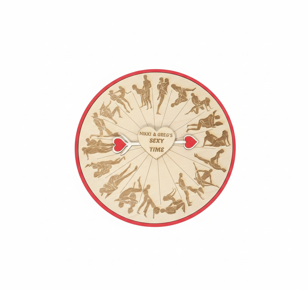 Personalized Passion Spinner - Laser-Engraved Intimacy Game