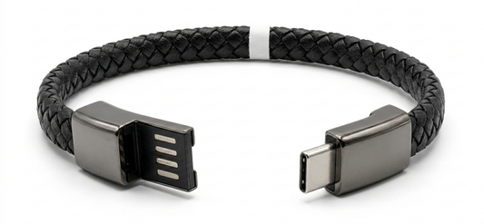 USB-C Charging Cable Bracelet - Wearable Charger for iPhone & Android
